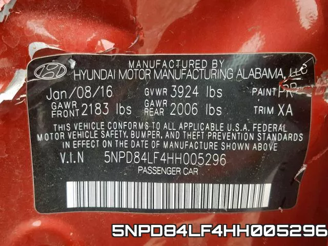 5NPD84LF4HH005296 фото 2