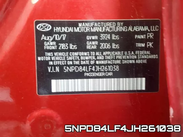 5NPD84LF4JH261038 фото 2