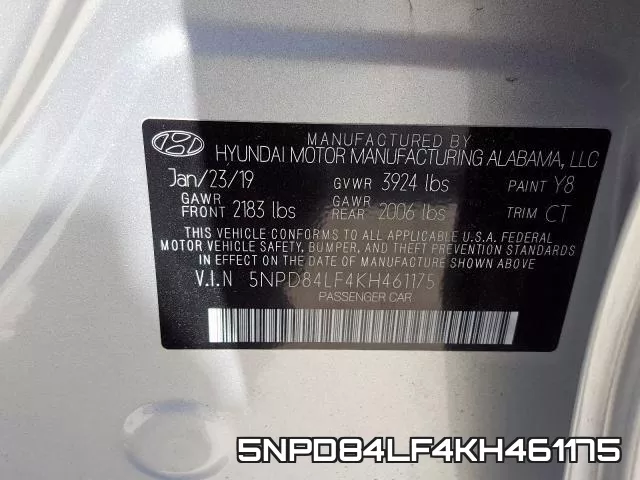 5NPD84LF4KH461175 фото 2