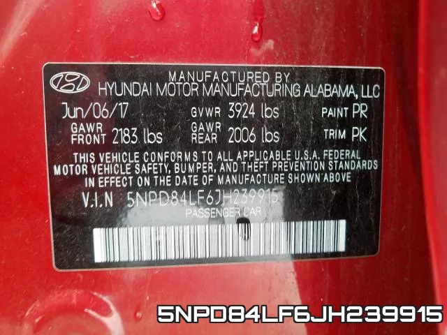 5NPD84LF6JH239915 фото 2