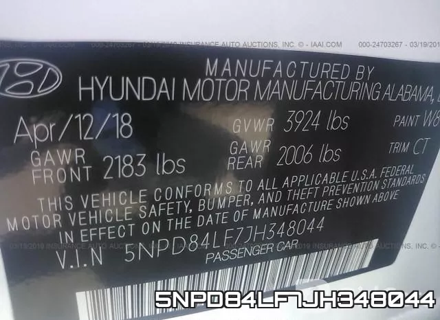 5NPD84LF7JH348044 фото 10