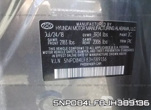 5NPD84LF8JH389136 фото 10