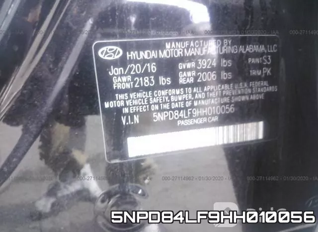 5NPD84LF9HH010056 фото 10