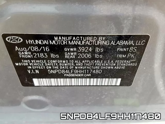 5NPD84LF9HH117480 фото 2
