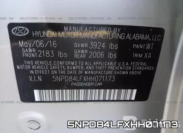 5NPD84LFXHH071173 фото 10