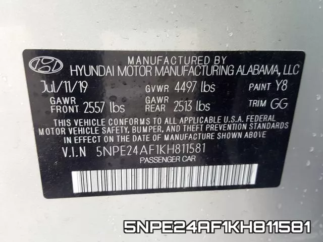 5NPE24AF1KH811581 фото 2
