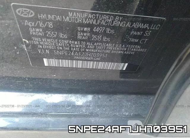 5NPE24AF7JH703951 фото 10