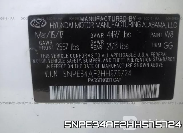 5NPE34AF2HH575724 фото 10