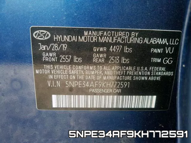 5NPE34AF9KH772591 фото 2