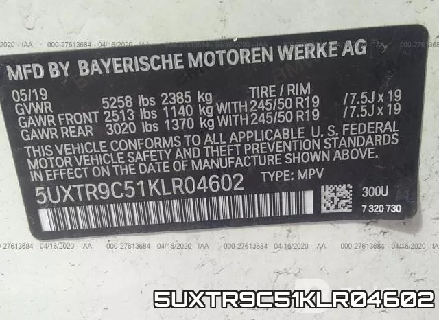 5UXTR9C51KLR04602 фото 10