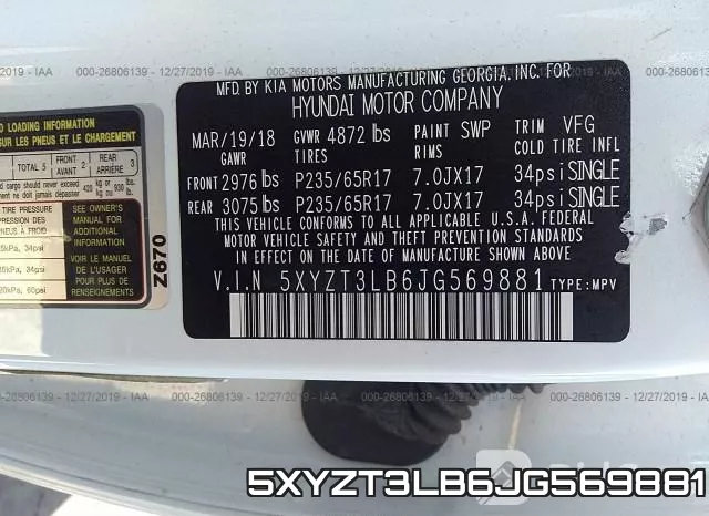 5XYZT3LB6JG569881 фото 10