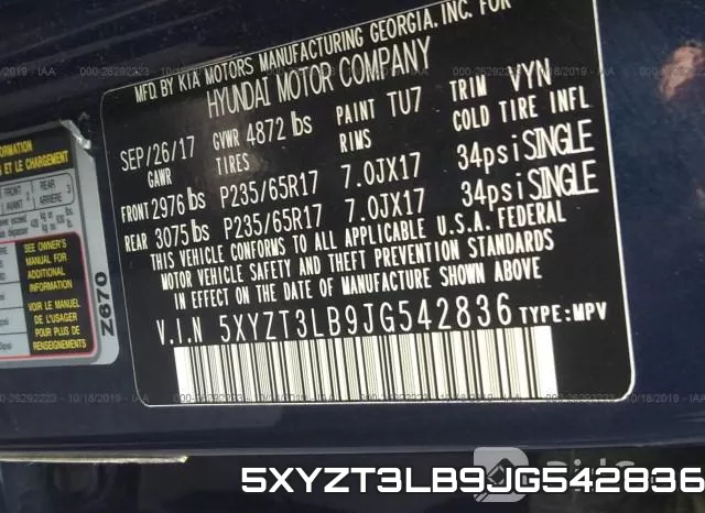 5XYZT3LB9JG542836 фото 10