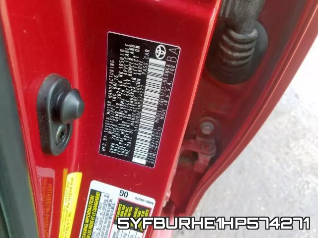 5YFBURHE1HP574271 фото 2