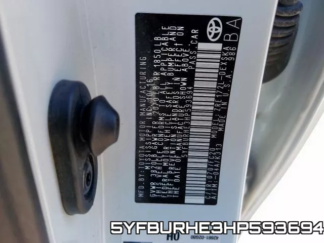 5YFBURHE3HP593694 фото 2