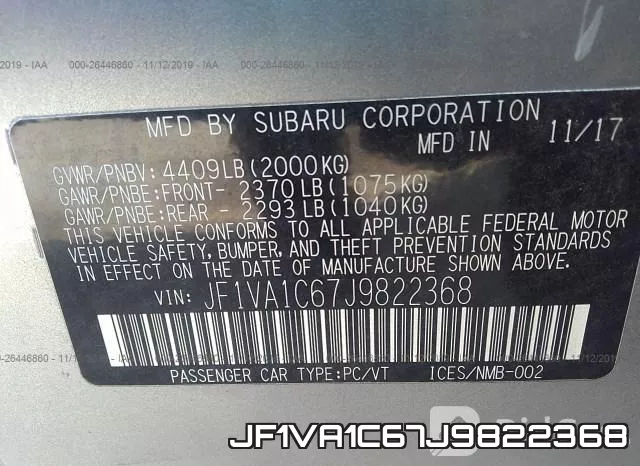 JF1VA1C67J9822368 фото 10