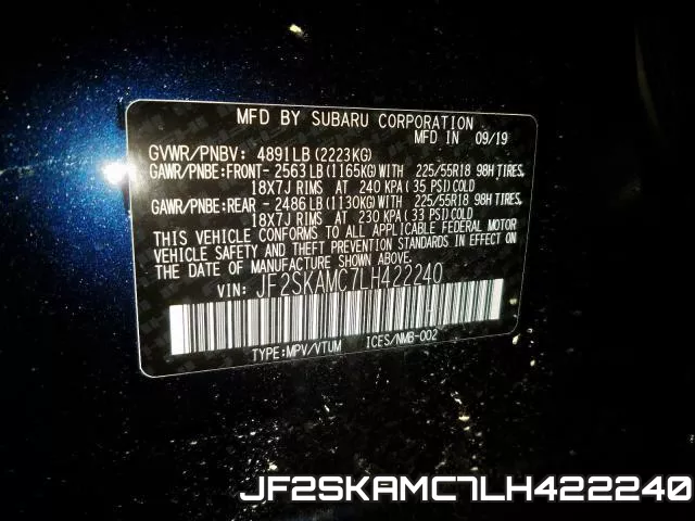 JF2SKAMC7LH422240 фото 2