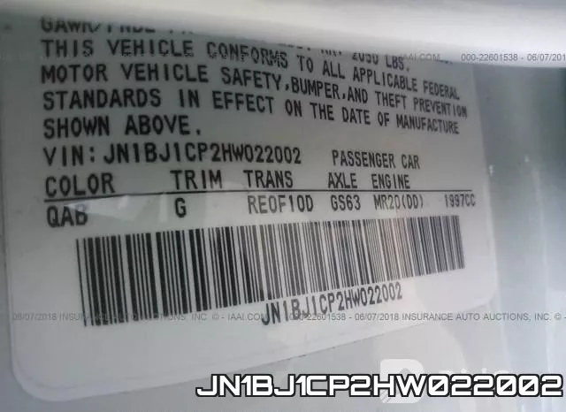 JN1BJ1CP2HW022002 фото 10