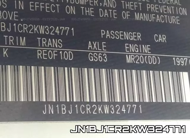 JN1BJ1CR2KW324771 фото 10