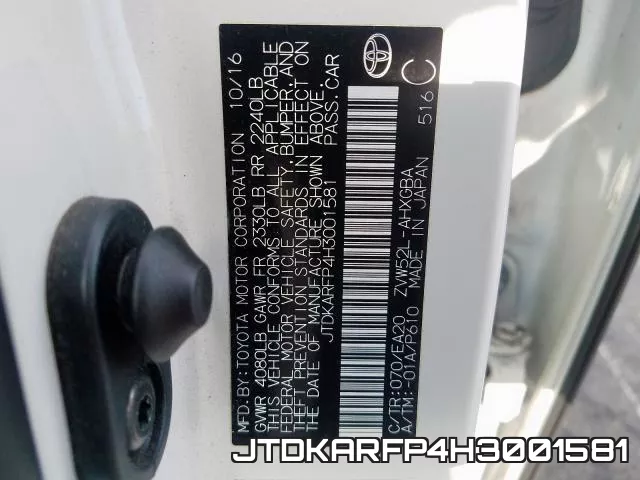 JTDKARFP4H3001581 фото 2