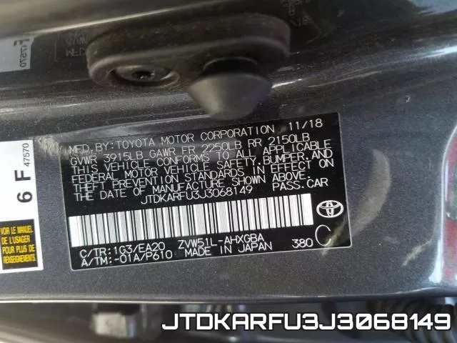 JTDKARFU3J3068149 фото 2