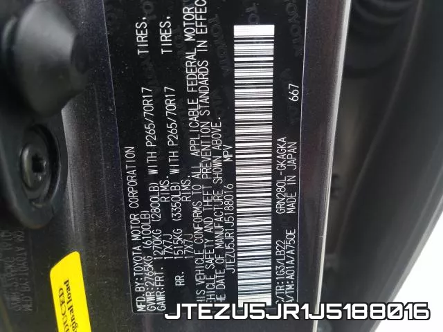 JTEZU5JR1J5188016 фото 2