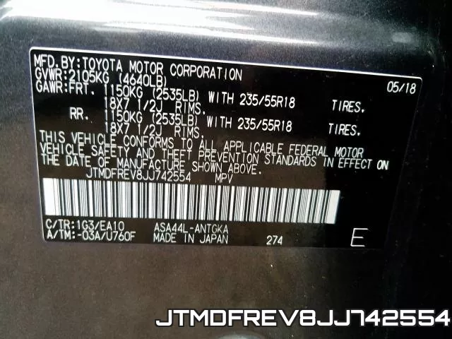 JTMDFREV8JJ742554 фото 2