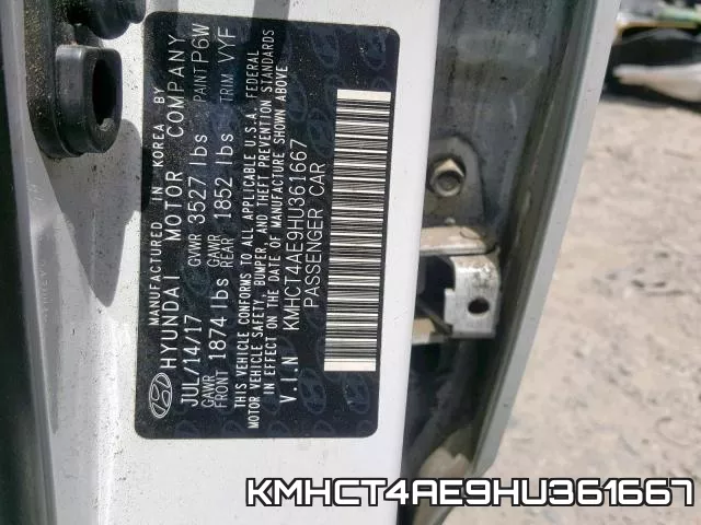 KMHCT4AE9HU361667 фото 2