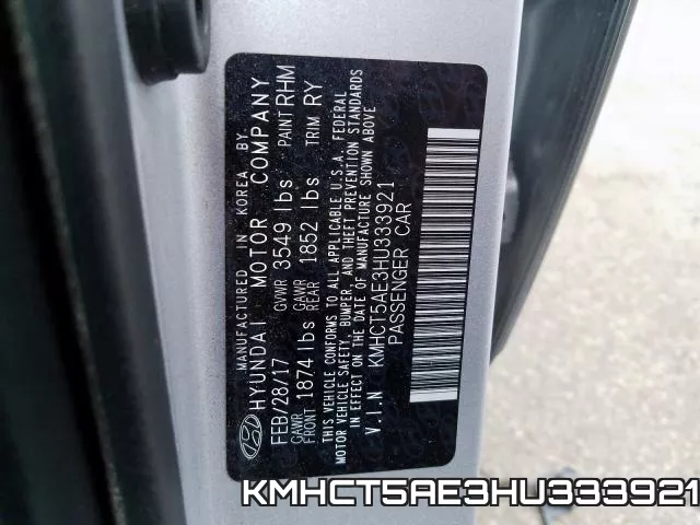 KMHCT5AE3HU333921 фото 2