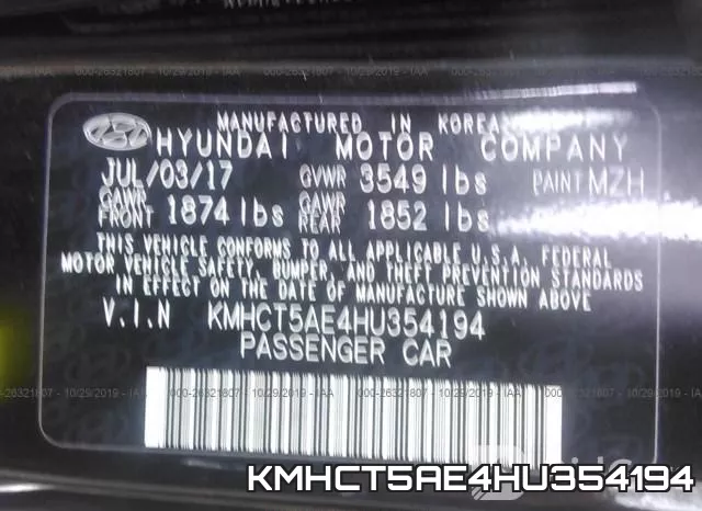 KMHCT5AE4HU354194 фото 10
