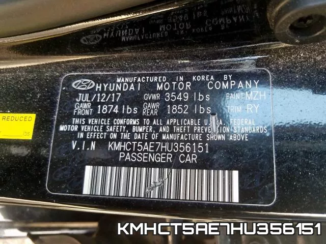 KMHCT5AE7HU356151 фото 2