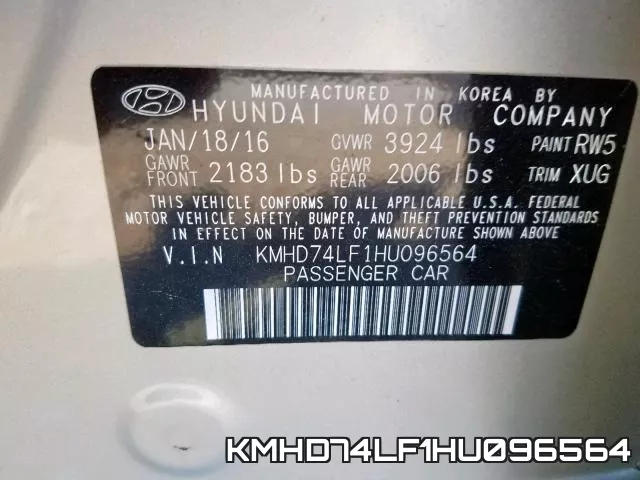 KMHD74LF1HU096564 фото 2