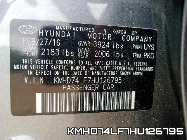 KMHD74LF7HU126795 фото 2