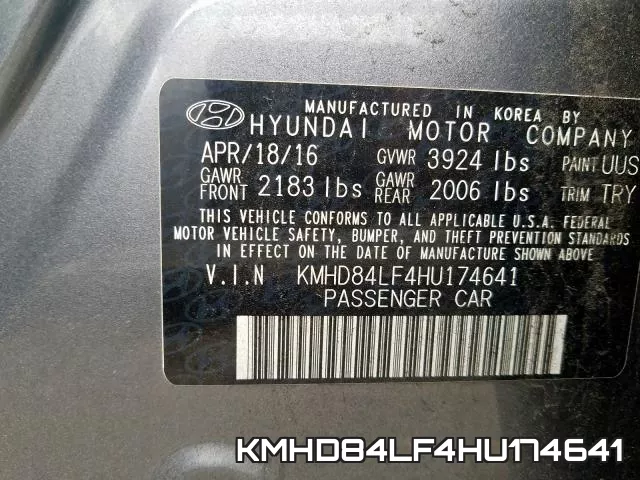 KMHD84LF4HU174641 фото 2