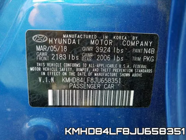 KMHD84LF8JU658351 фото 2