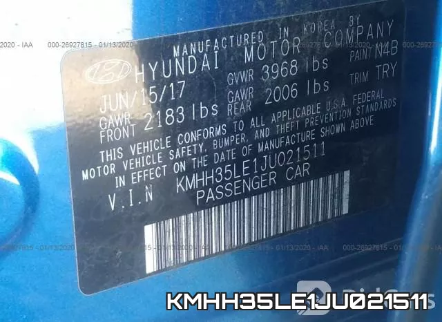 KMHH35LE1JU021511 фото 10