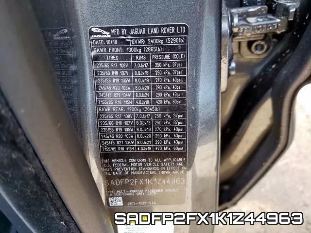 SADFP2FX1K1Z44963 фото 2