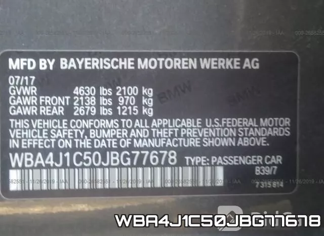 WBA4J1C50JBG77678 фото 10