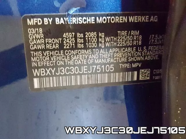WBXYJ3C30JEJ75105 фото 2