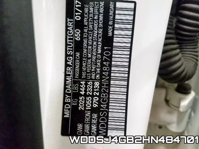 WDDSJ4GB2HN484701 фото 2