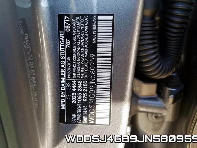 WDDSJ4GB9JN580959 фото 2