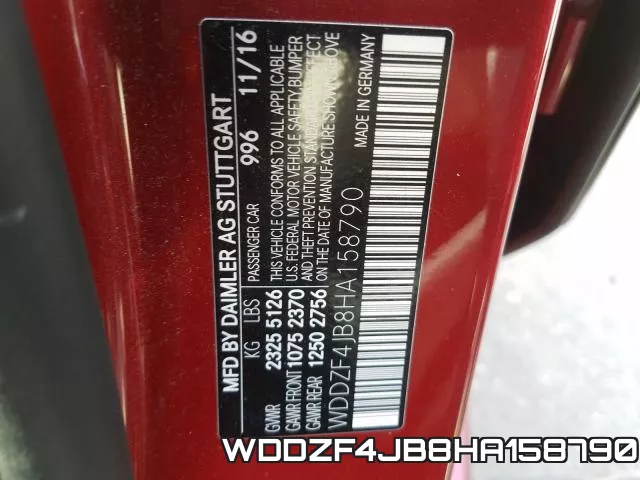 WDDZF4JB8HA158790 фото 2
