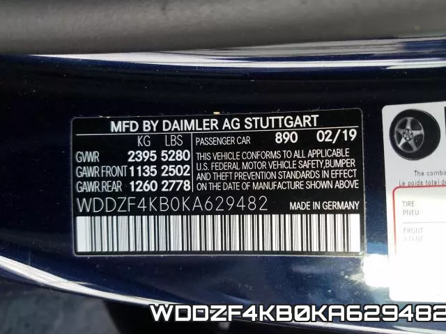 WDDZF4KB0KA629482 фото 2