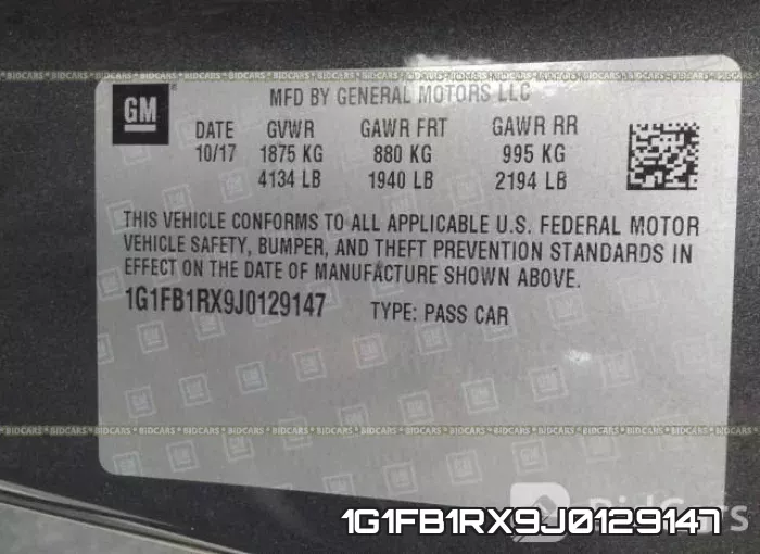 1G1FB1RX9J0129147 фото 10