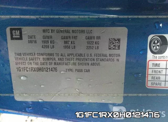 1G1FC1RX0H0121476 фото 10