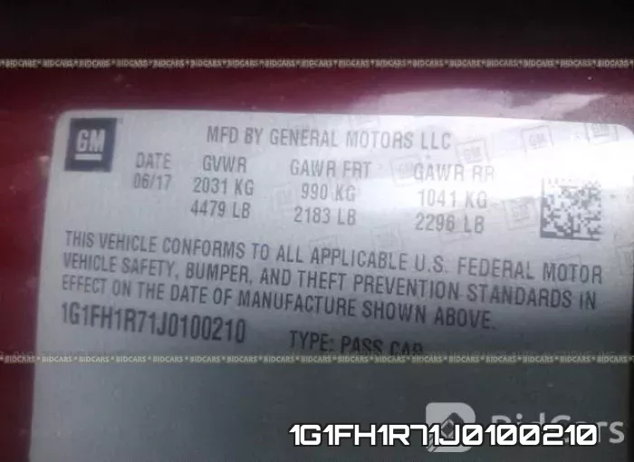 1G1FH1R71J0100210 фото 10