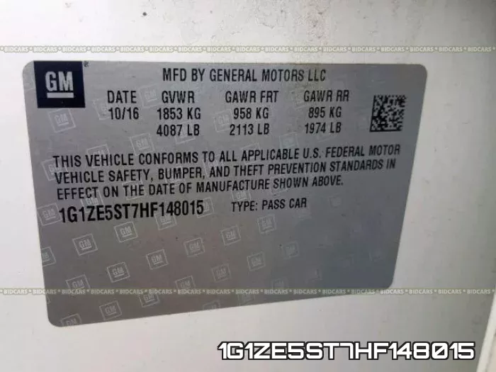 1G1ZE5ST7HF148015 фото 2
