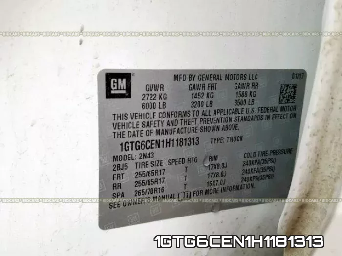 1GTG6CEN1H1181313 фото 2