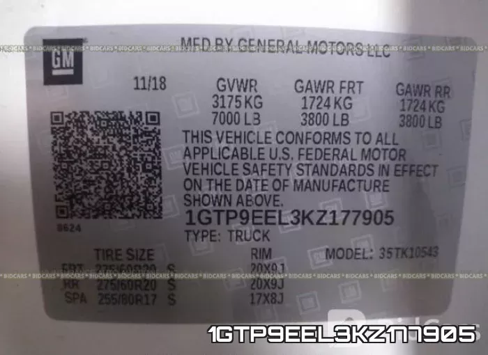 1GTP9EEL3KZ177905 фото 10