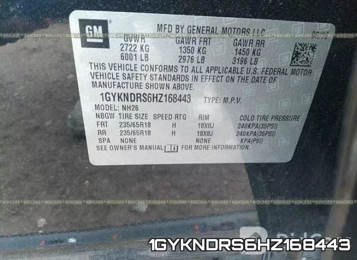 1GYKNDRS6HZ168443 фото 10