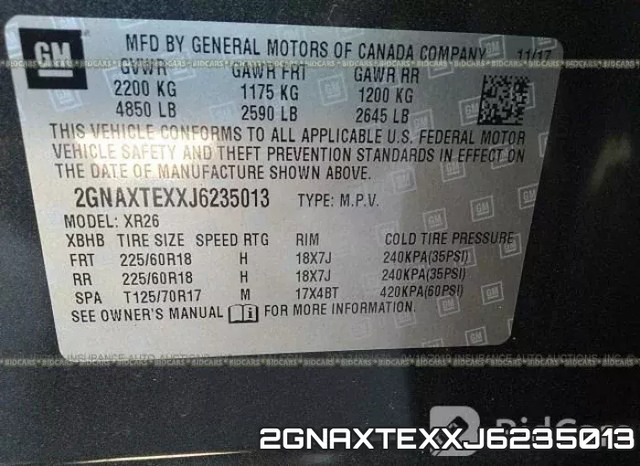 2GNAXTEXXJ6235013 фото 10
